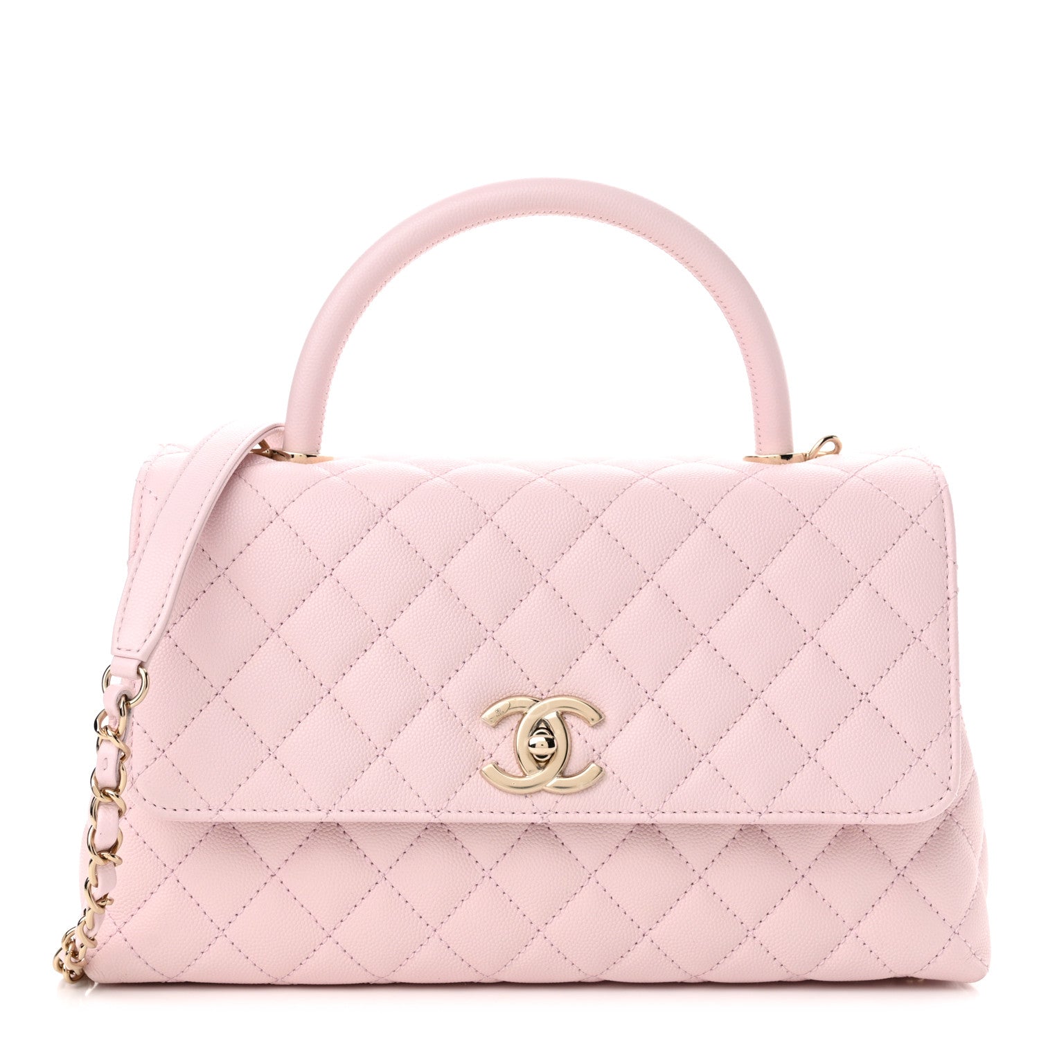 Chanel Caviar Quilted Small Coco Handle Flap Light Pink 1 of 12