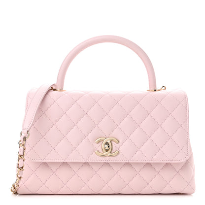 Chanel Caviar Quilted Small Coco Handle Flap Light Pink 1 of 12