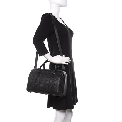 MCM Visetos Medium Essential Boston Bag Black 2 of 8