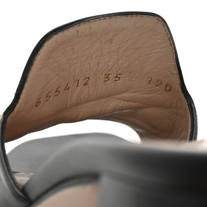 Gucci Nappa Horsebit 75mm Slide Sandals 35 Black 9 of 10