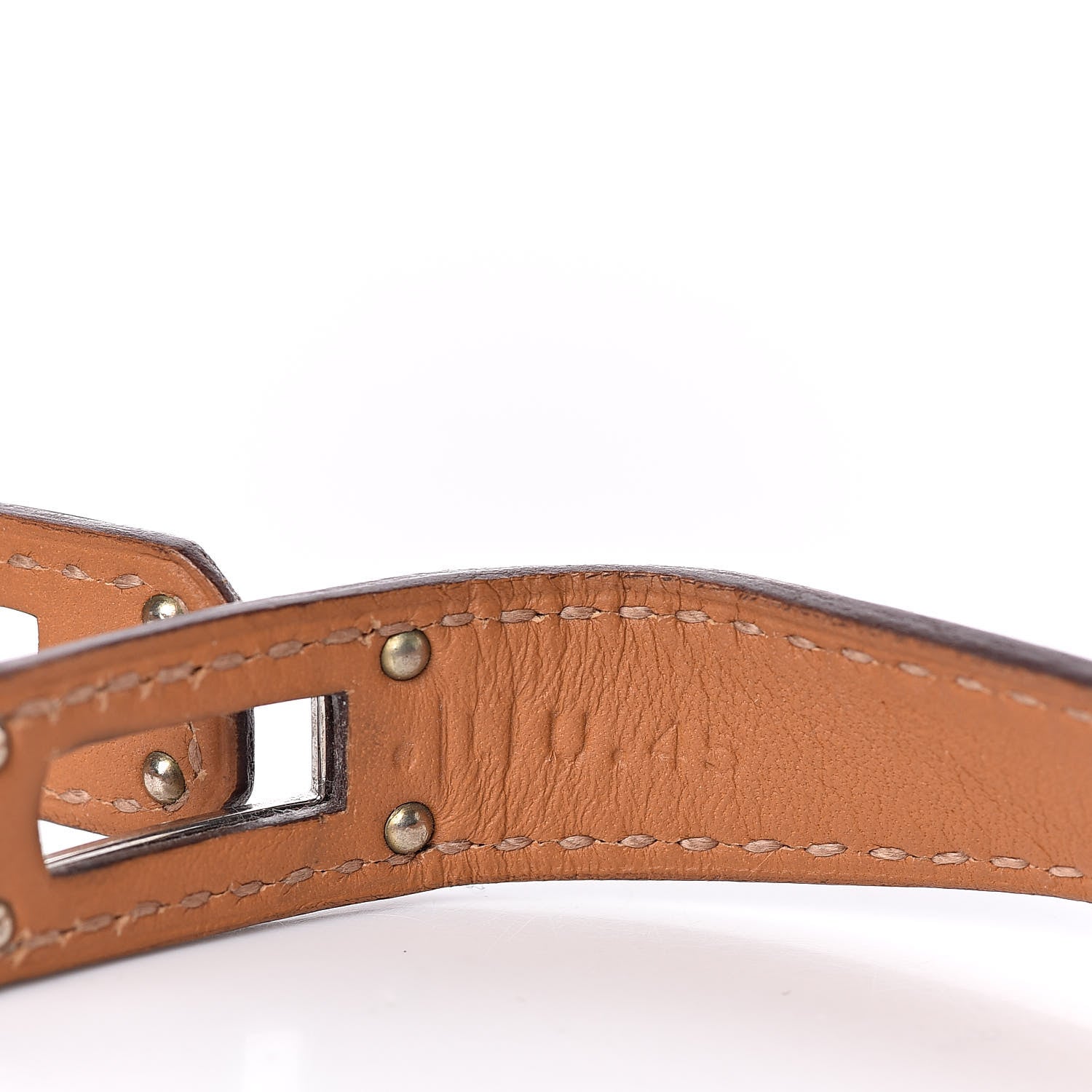 Hermes Tadelakt Kelly Double Tour Bracelet S Etoupe 4 of 6