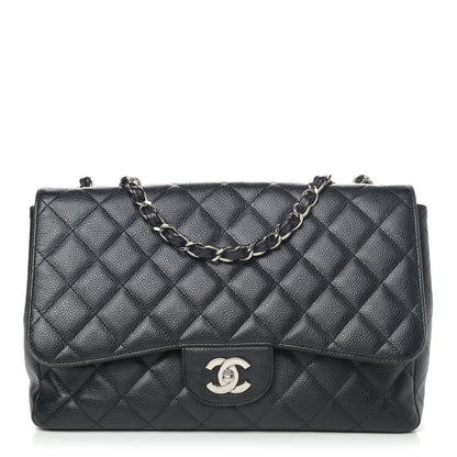 Chanel Caviar Quilted Jumbo Single Flap Black 1 of 6