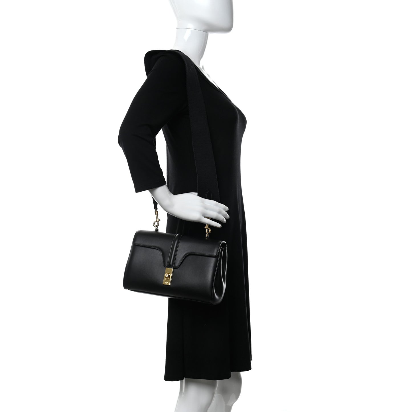 Smooth Calfskin Teen 16 Crossbody Bag Black