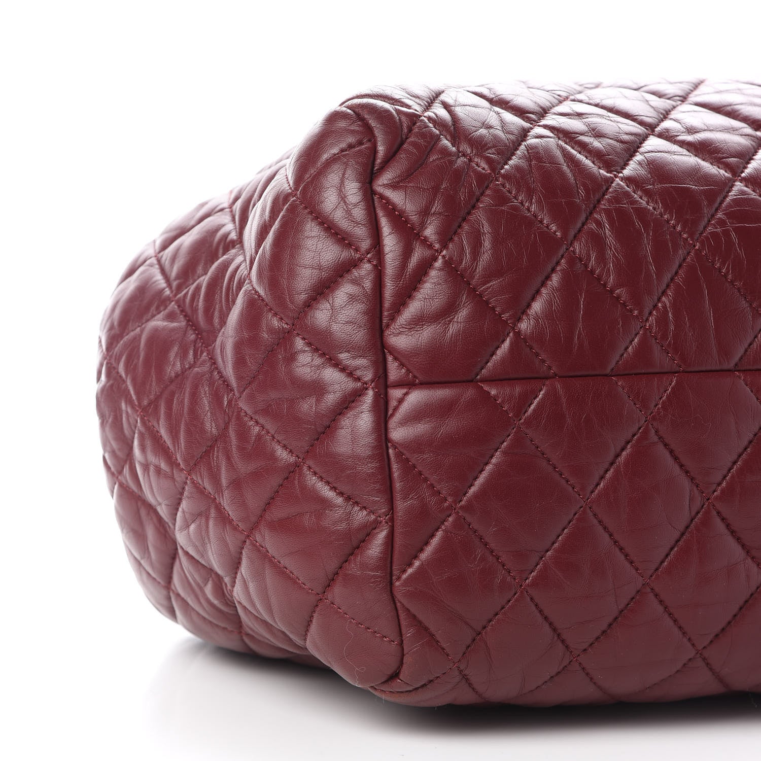 Chanel Lambskin Coco Cocoon Bowler Burgundy 8 of 9