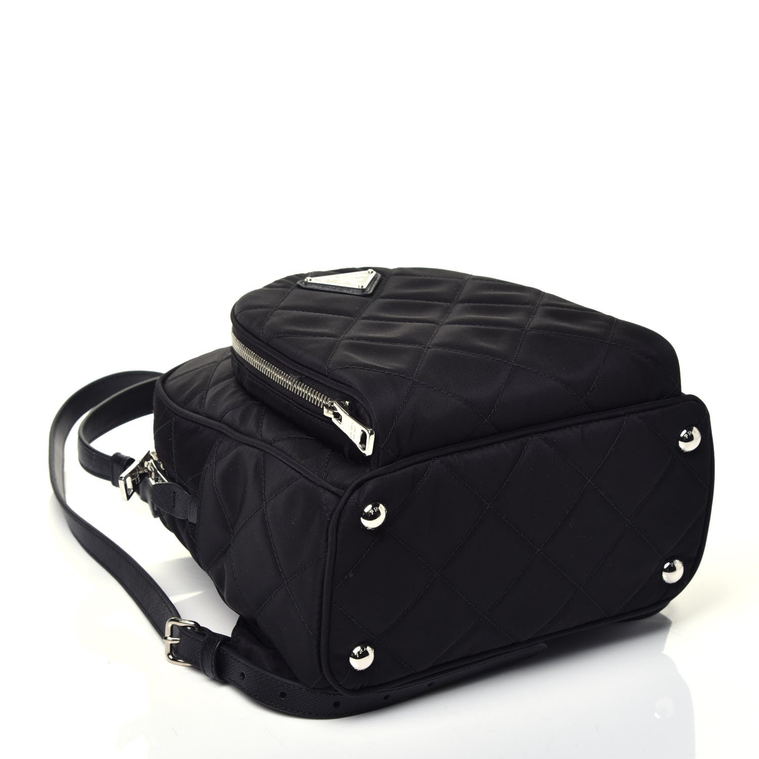 Prada Nylon Tessuto Impuntu Quilted Backpack Black 3 of 9