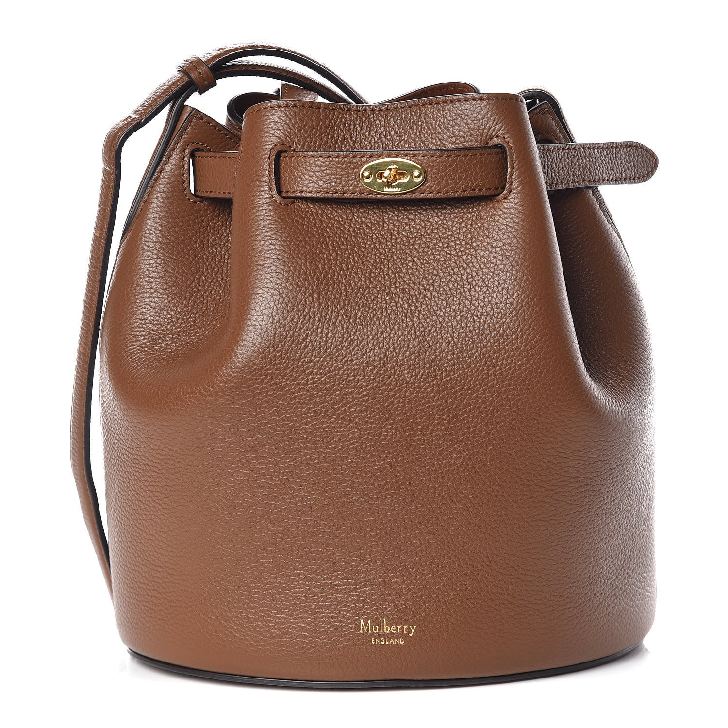 Mulberry Small Classic Grain Calfskin Small Abbey Bucket Bag Oak 3 of 10