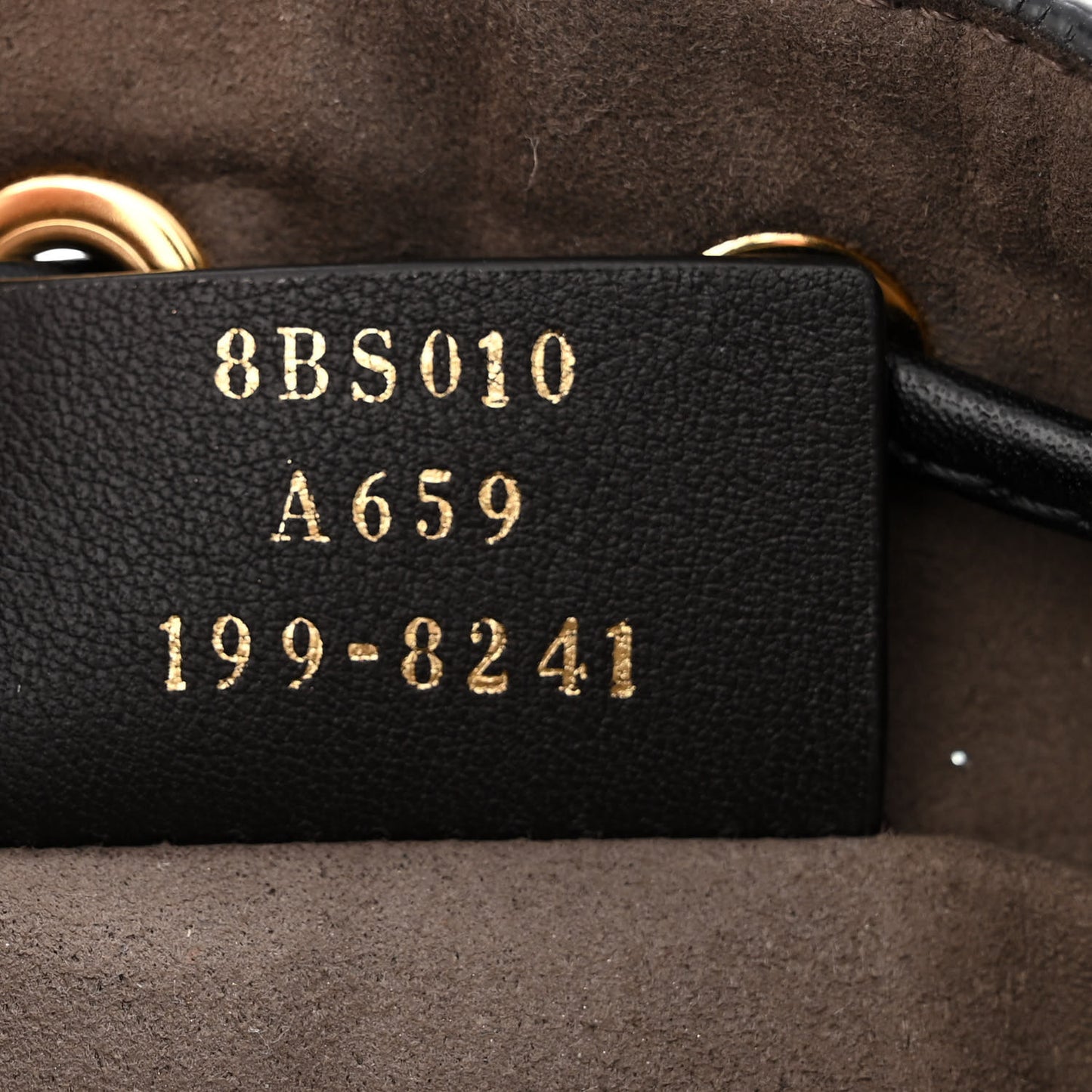 Vitello Liberty F is Fendi Bi-Color FF 1974 Embossed Mini Mon Tresor Bucket Bag Maya Black