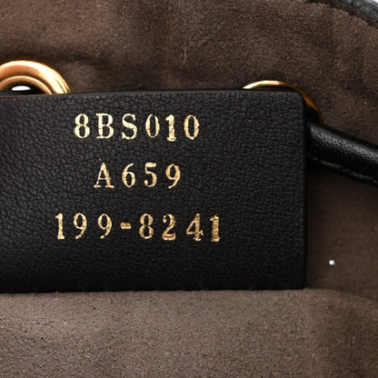 Fendi Vitello Liberty F is Fendi Bi-Color FF 1974 Embossed Mini Mon Tresor Bucket Bag Maya Black 7 of 11