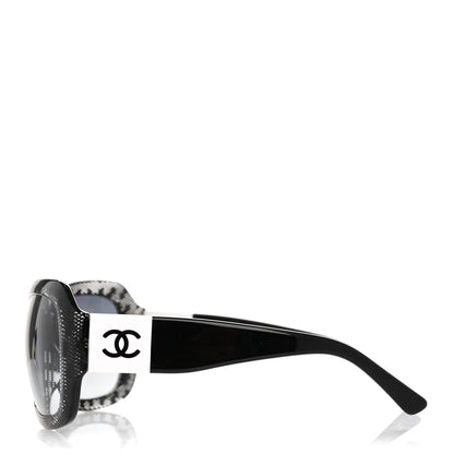 Chanel Acetate CC Lace Effect Sunglasses 5146-A Black White 3 of 7