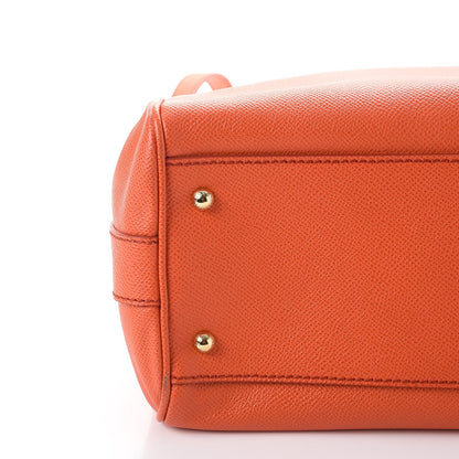 Dolce & Gabbana Dauphine Miss Sicily Double Zip Satchel Orange 10 of 13