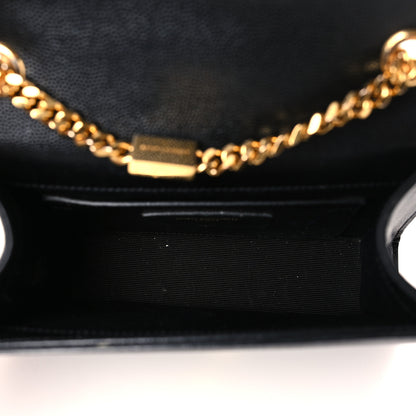 Saint Laurent Grain De Poudre Small Monogram Kate Satchel Black 5 of 9