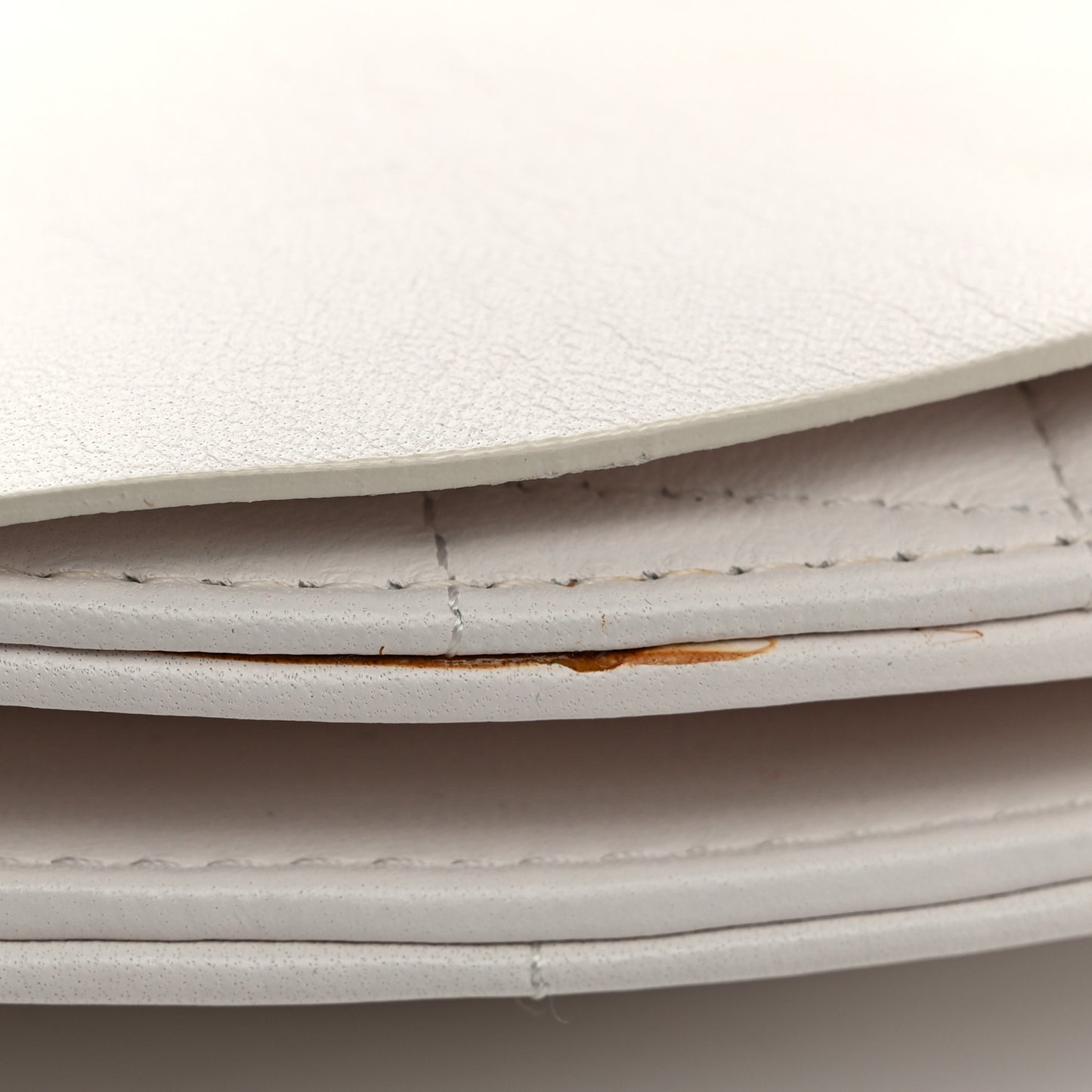 Lambskin Quilted Wave Clutch White