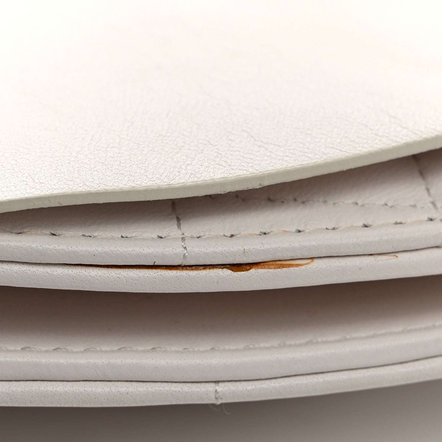Chanel Lambskin Quilted Wave Clutch White 8 of 8