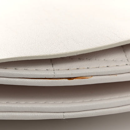 Chanel Lambskin Quilted Wave Clutch White 8 of 8