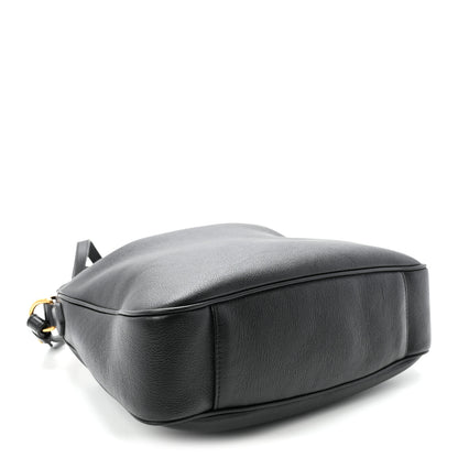 Gucci Softy Wonka Textured Dollar Calfskin Medium Diana Shoulder Bag Black Dusty Grey 4 of 10
