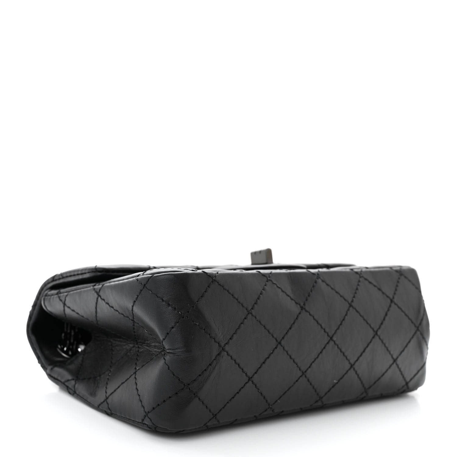 Chanel Aged Calfskin Quilted 2.55 Reissue Mini Flap So Black 4 of 11