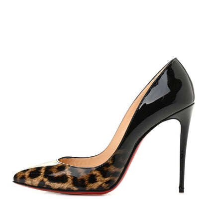 Christian Louboutin Patent Degrade Leopard Pigalle Follies 100 Pumps 39.5 Leopard Black 1 of 9