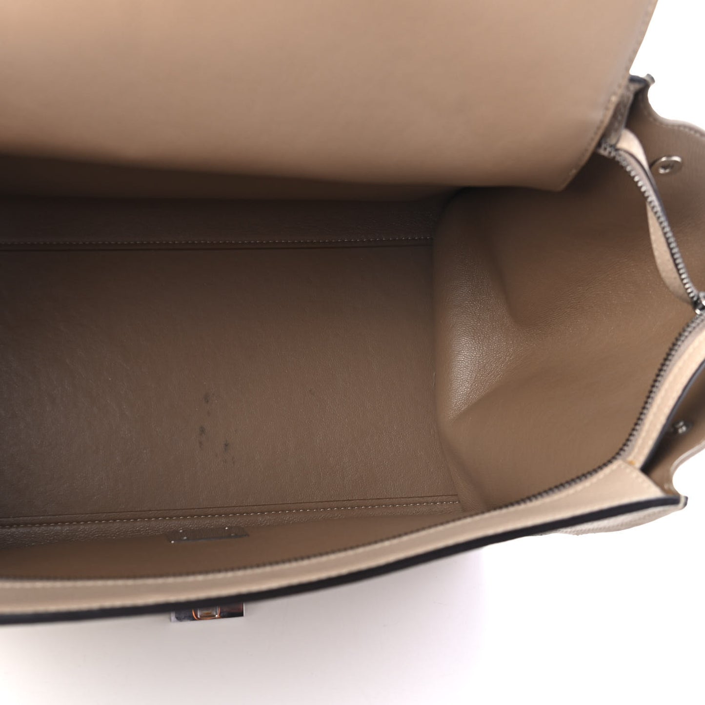 Drummed Calfskin Suede Medium Trapeze Dune