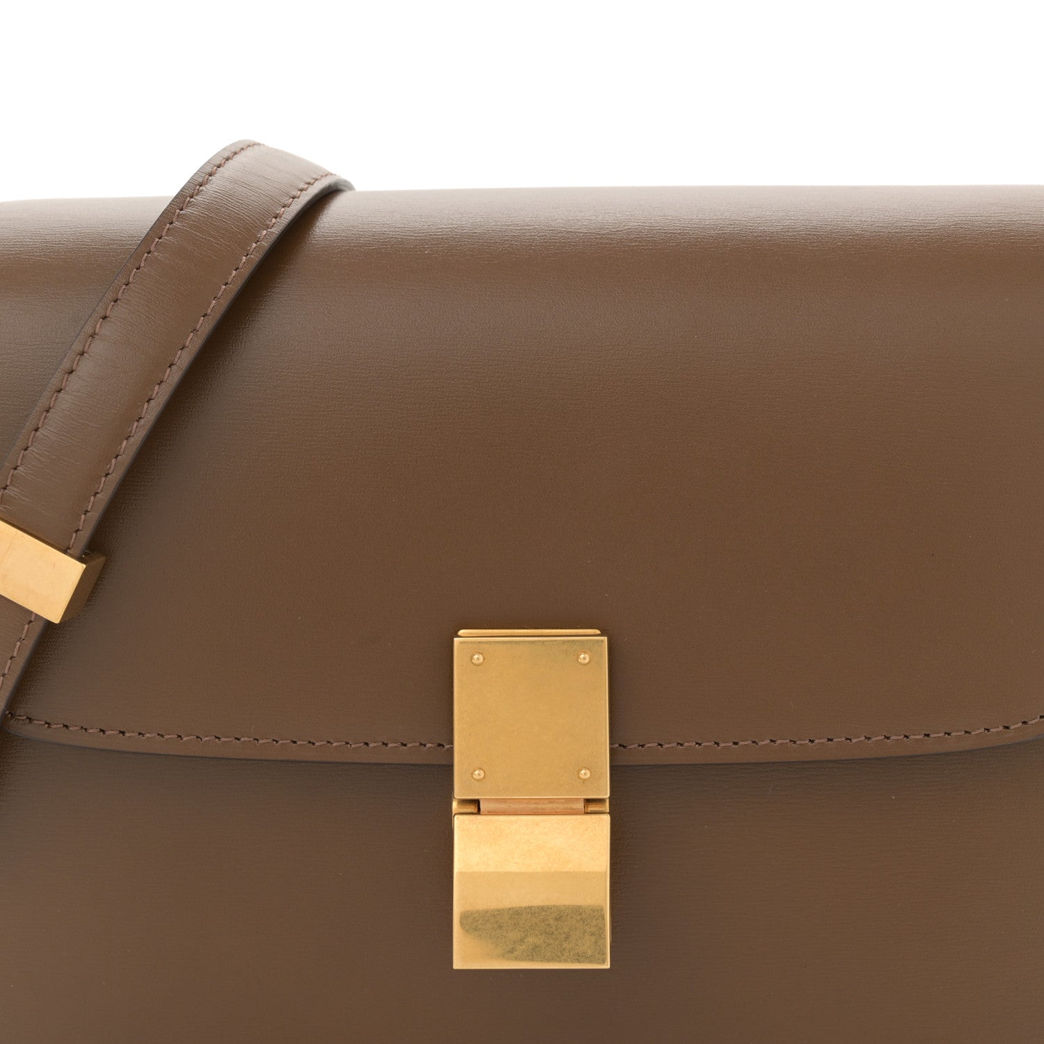 Celine Box Calfskin Teen Classic Box Flap Bag Camel 8 of 10