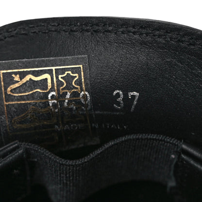 Prada Spazzolato Rois Metal Triangle Logo Monolith 55mm Loafers 37 Black 9 of 9