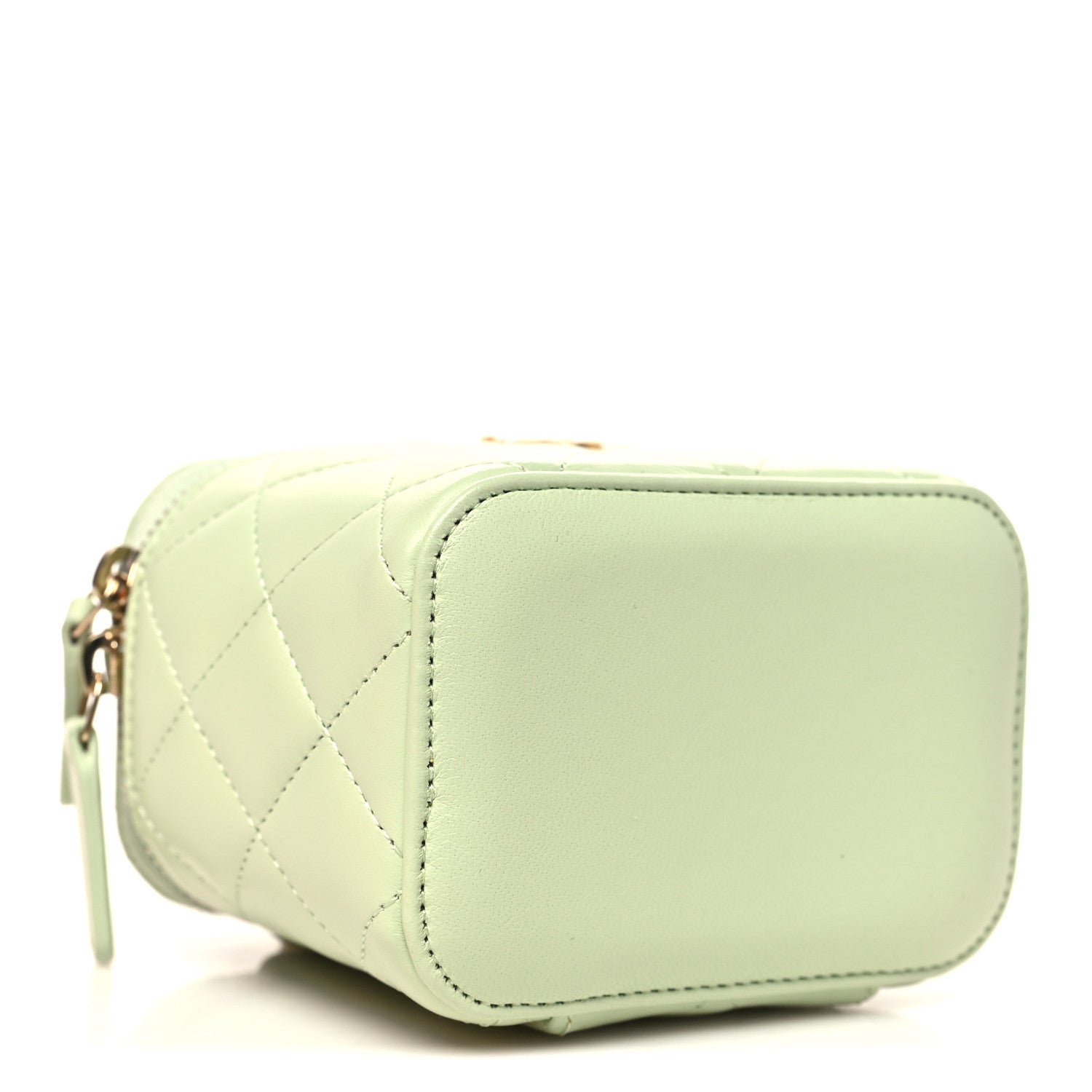 Chanel Lambskin Quilted Pearl Crush Mini Vanity Case With Chain