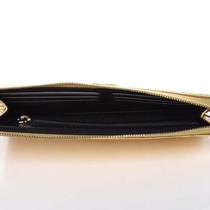 Chanel Calfskin Crocodile Embossed Cocodile Pouch With Chain Handle Gold 5 of 7