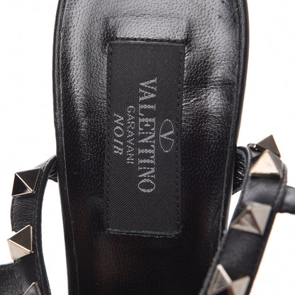 Valentino Garavani Nappa Rockstud Ankle Strap Low Heel Pumps 36 Black 7 of 9