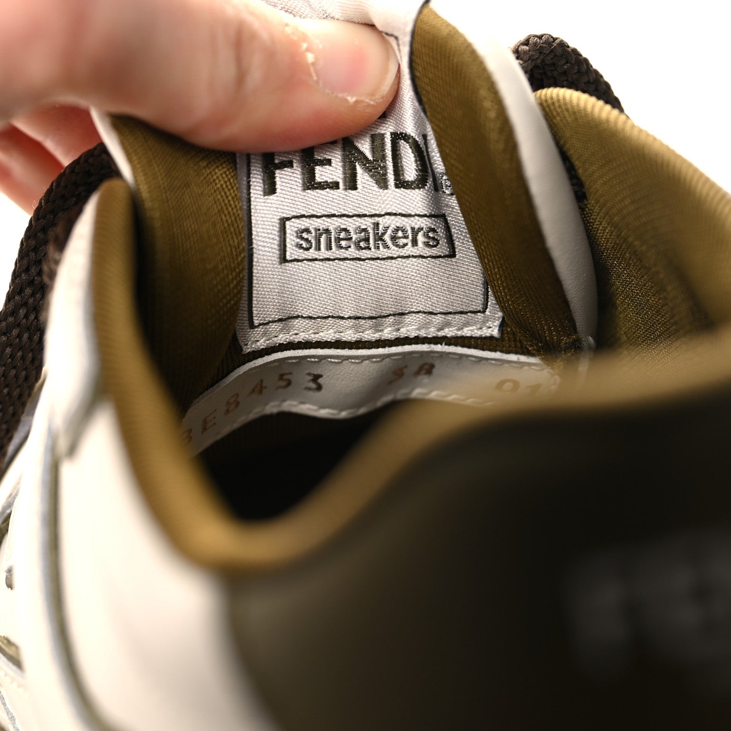 Fendi Vitello Womens Fendi Match Low Top Sneakers 38 Green 7 of 9