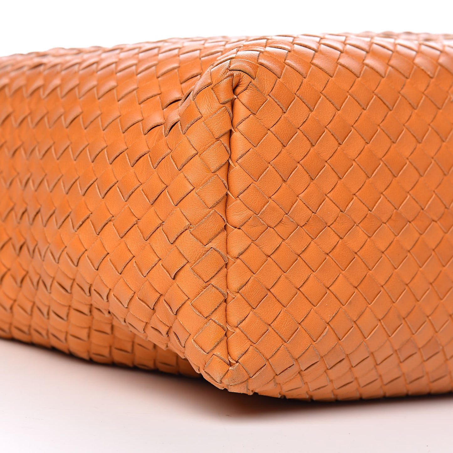 Nappa Intrecciato Pyramid Hobo Saffron