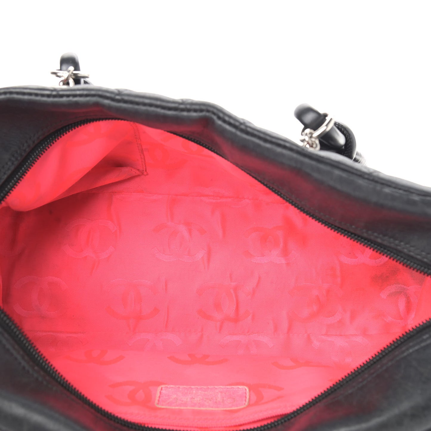 Calfskin Quilted Large Cambon Bowler Black