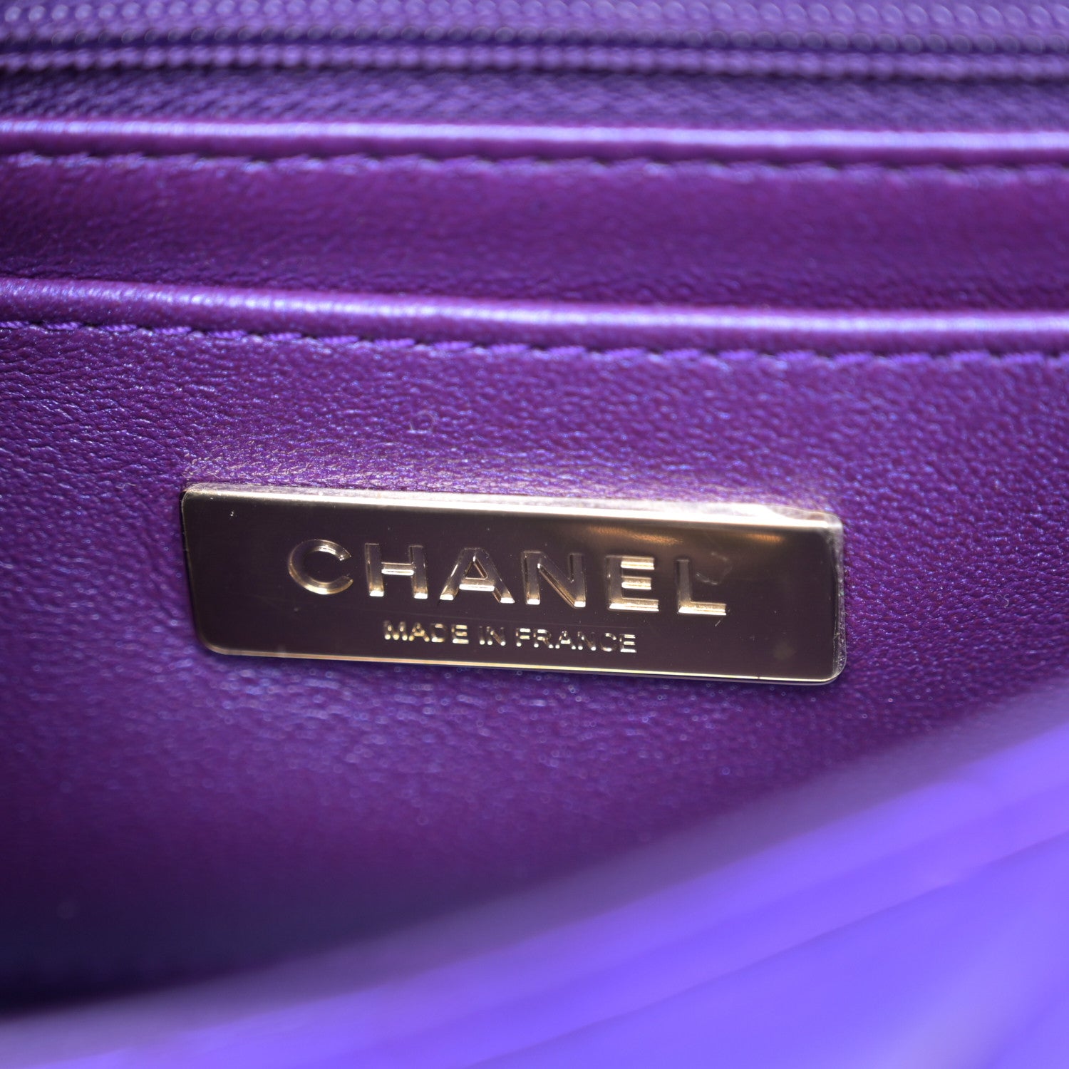 Chanel Mirror Calfskin Metallic Calfskin Quilted Hollywood Boulevard Mini Flap With Star Coin Purse Purple 7 of 12