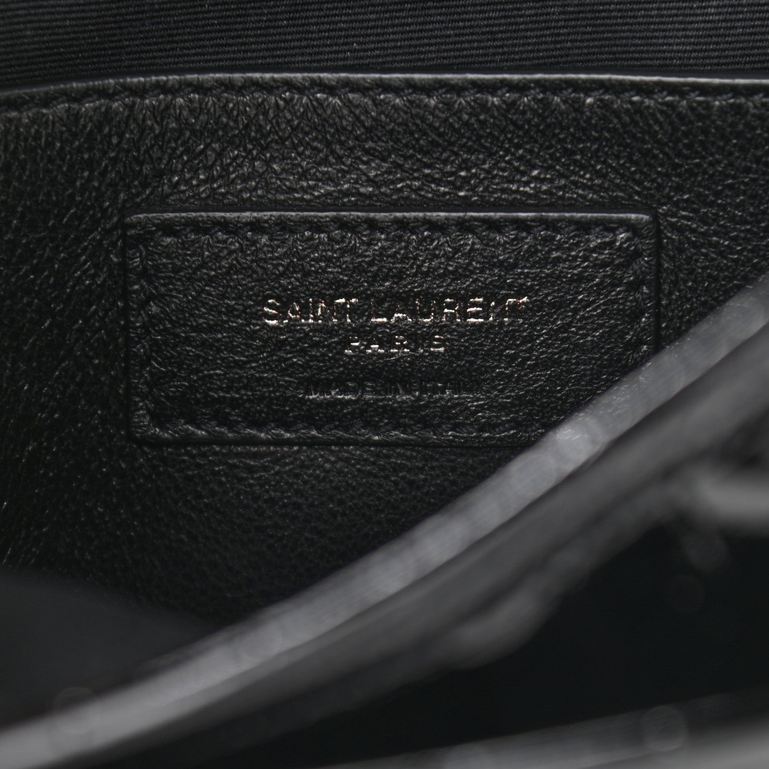 Saint Laurent Patent Crocodile Embossed Lambskin Monogram Baby Niki Chain Satchel Black 6 of 12