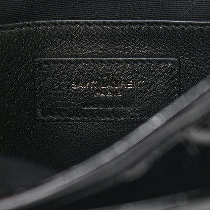 Saint Laurent Patent Crocodile Embossed Lambskin Monogram Baby Niki Chain Satchel Black 6 of 12