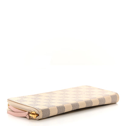 Louis Vuitton Damier Azur Clemence Wallet Rose Ballerine 4 of 11