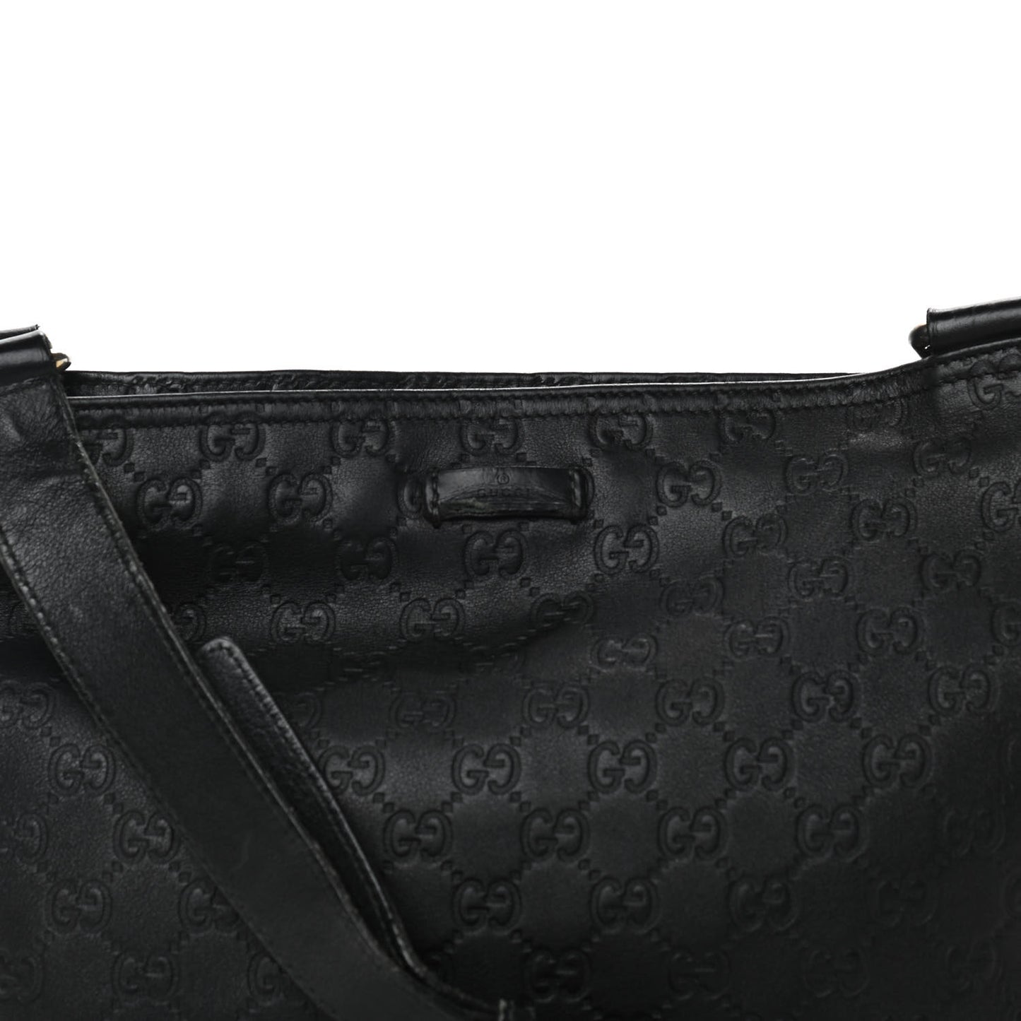 Guccissima Medium Flat Messenger Bag Black