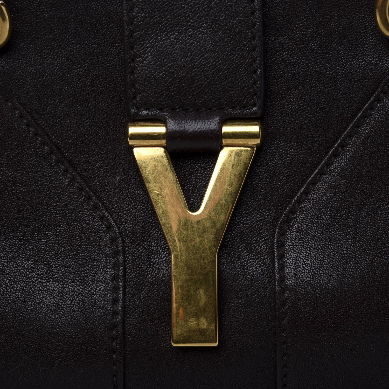 Saint Laurent Sheepskin Medium Cabas ChYc Dark Brown 9 of 9