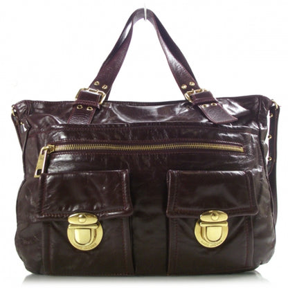 Marc Jacobs Leather Stella Dark Plum 1 of 12