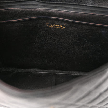 Chanel Caviar Quilted Jumbo Single Flap Black 12 of 15
