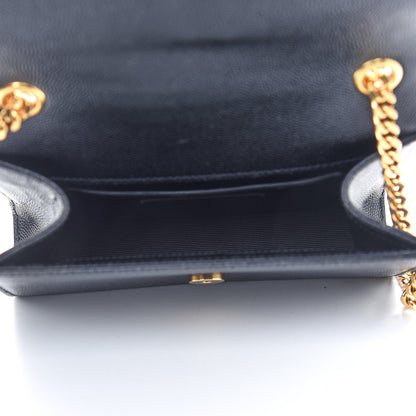 Saint Laurent Grain De Poudre Small Monogram Kate Satchel Black 5 of 9
