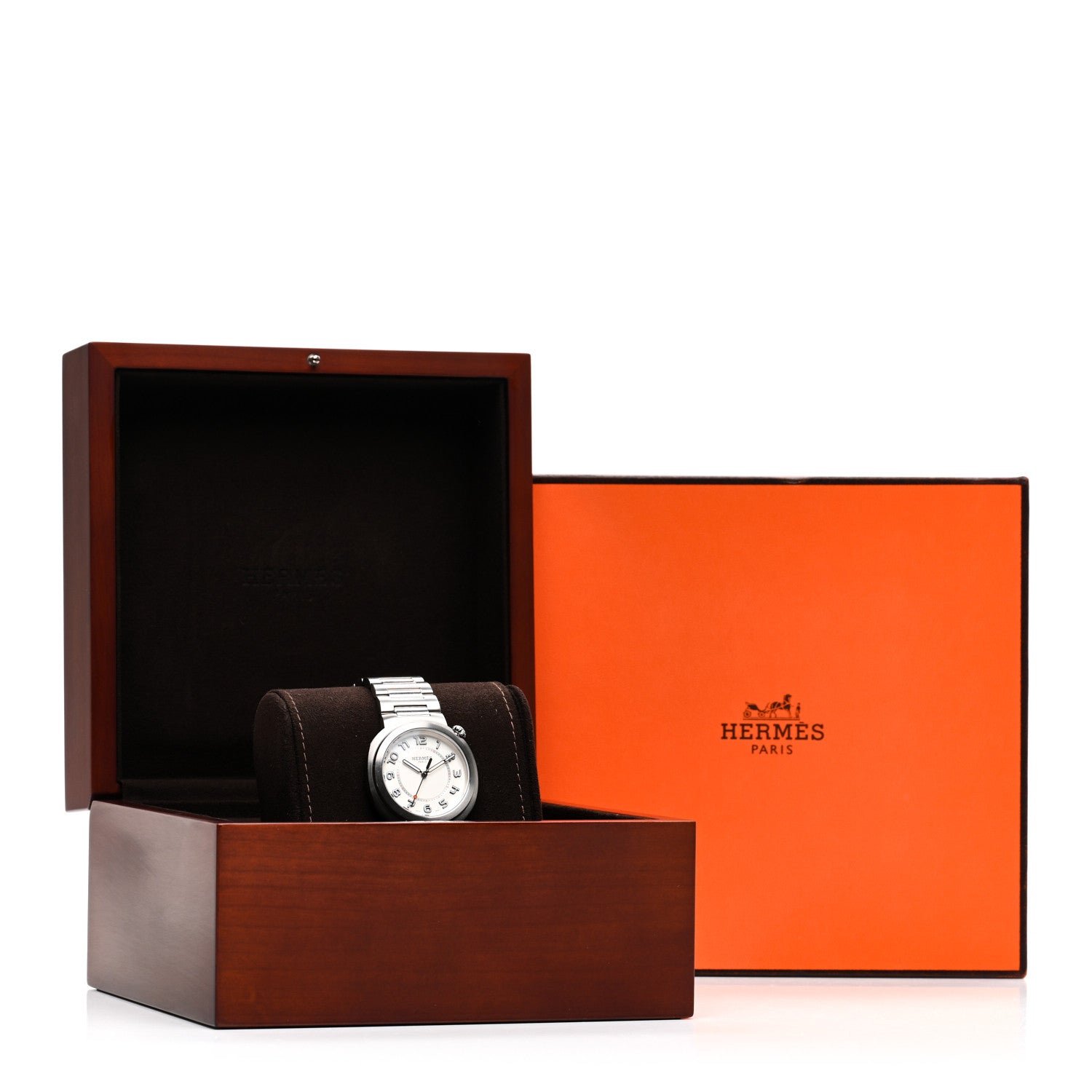 Hermes Stainless Steel 36mm Cut Automatic Watch 6 of 6