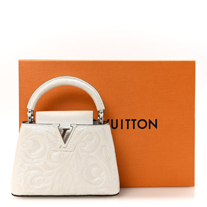 Louis Vuitton Lizard Baroque Embossed Capucines Mini Ivory Sparkle 10 of 10