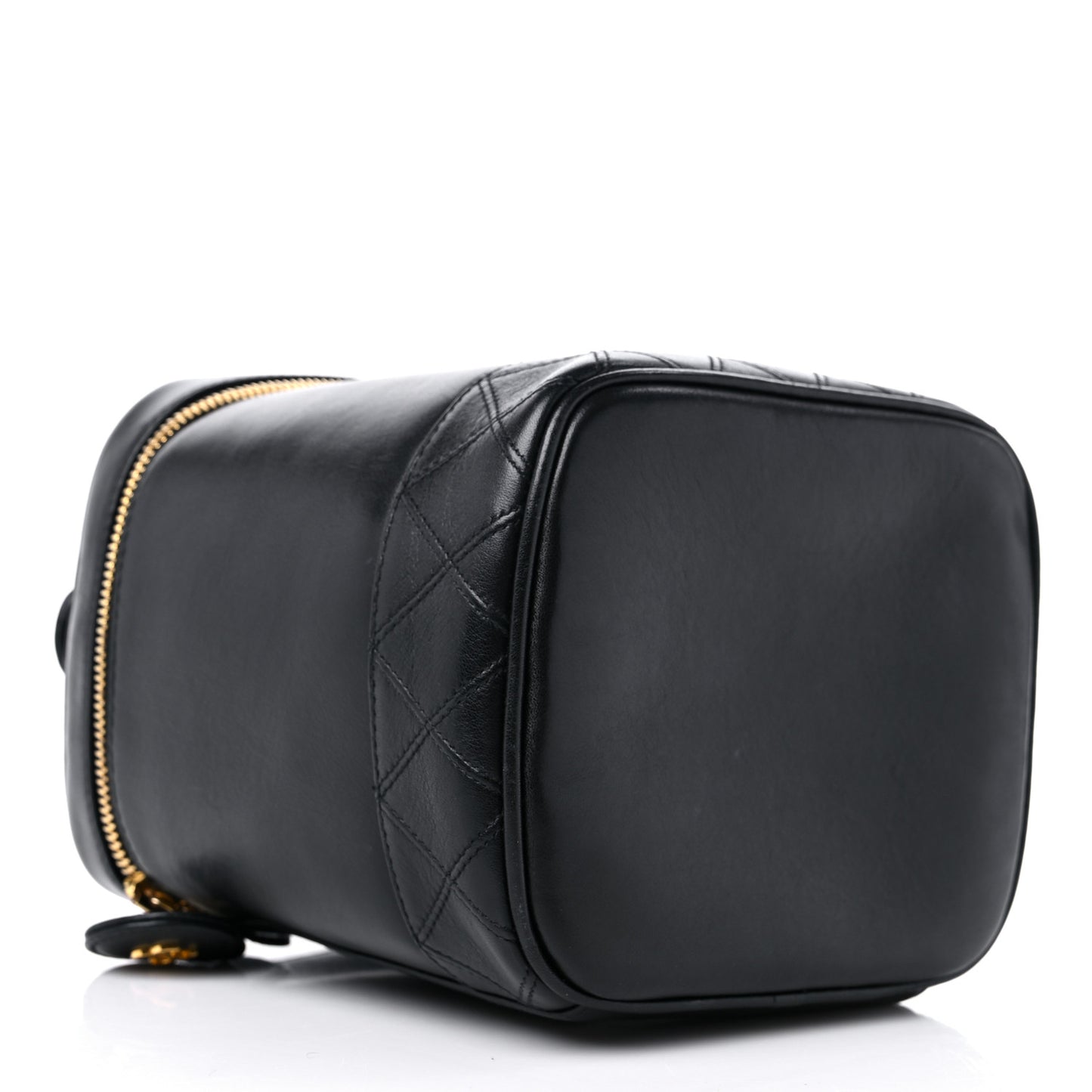 Lambskin Vanity Cosmetic Case Black