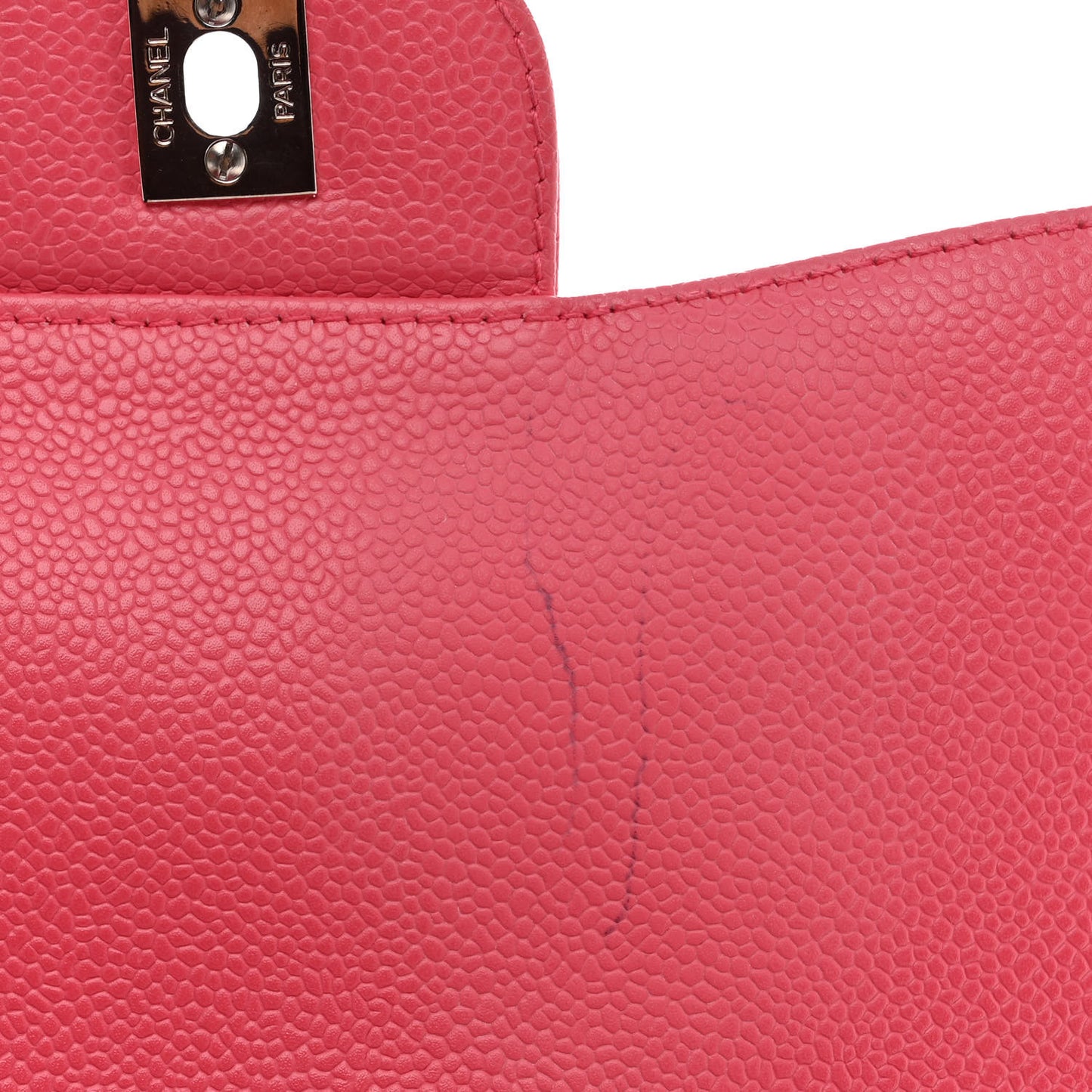 Caviar Quilted Jumbo Double Flap Pink