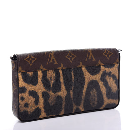 Louis Vuitton Monogram Animal Print Pochette Felicie Chain Wallet 4 of 8