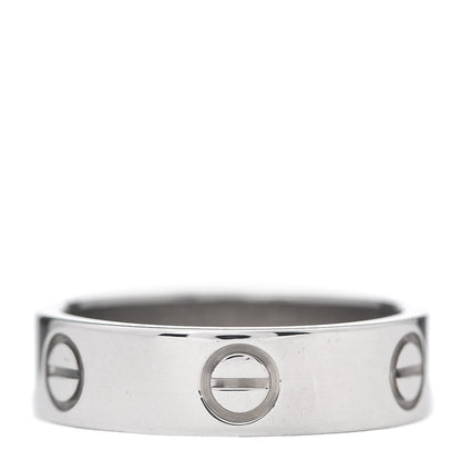 Cartier 18K White Gold 5.5mm LOVE Ring 55 7.25 1 of 4