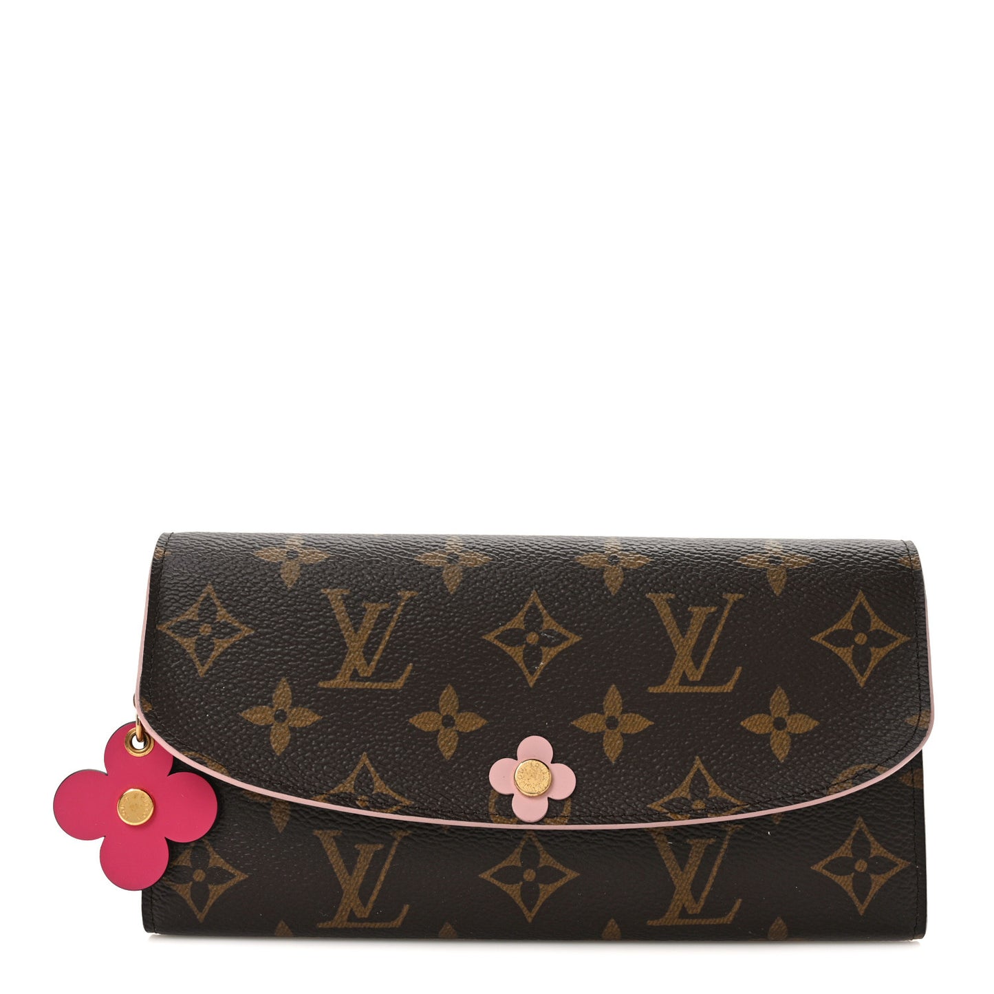 Monogram Bloom Flower Emilie Wallet Fuchsia