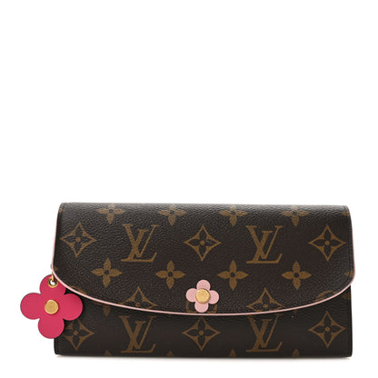 Louis Vuitton Monogram Bloom Flower Emilie Wallet Fuchsia 1 of 8