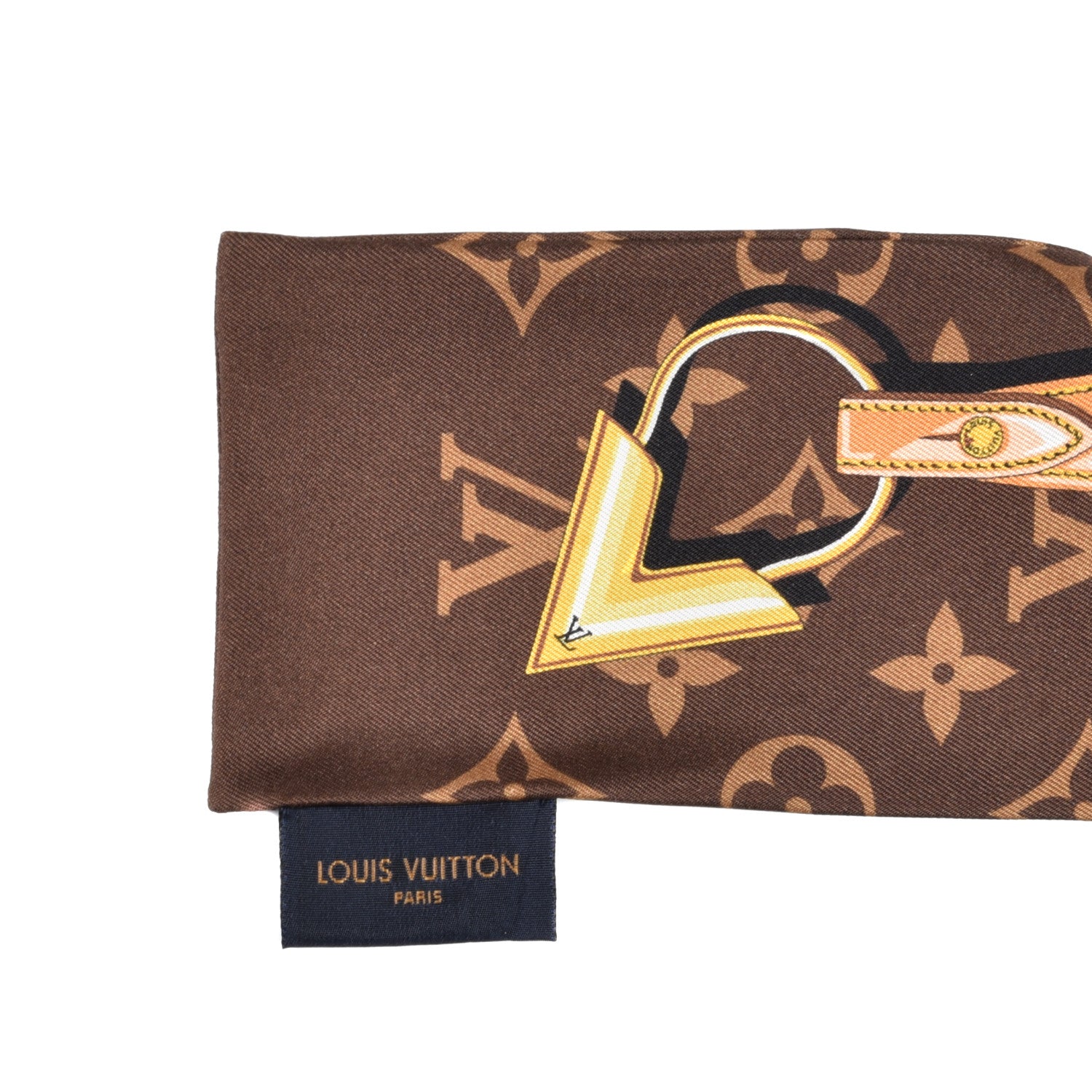 Louis Vuitton Silk Monogram Confidential Bandeau Brown 4 of 4