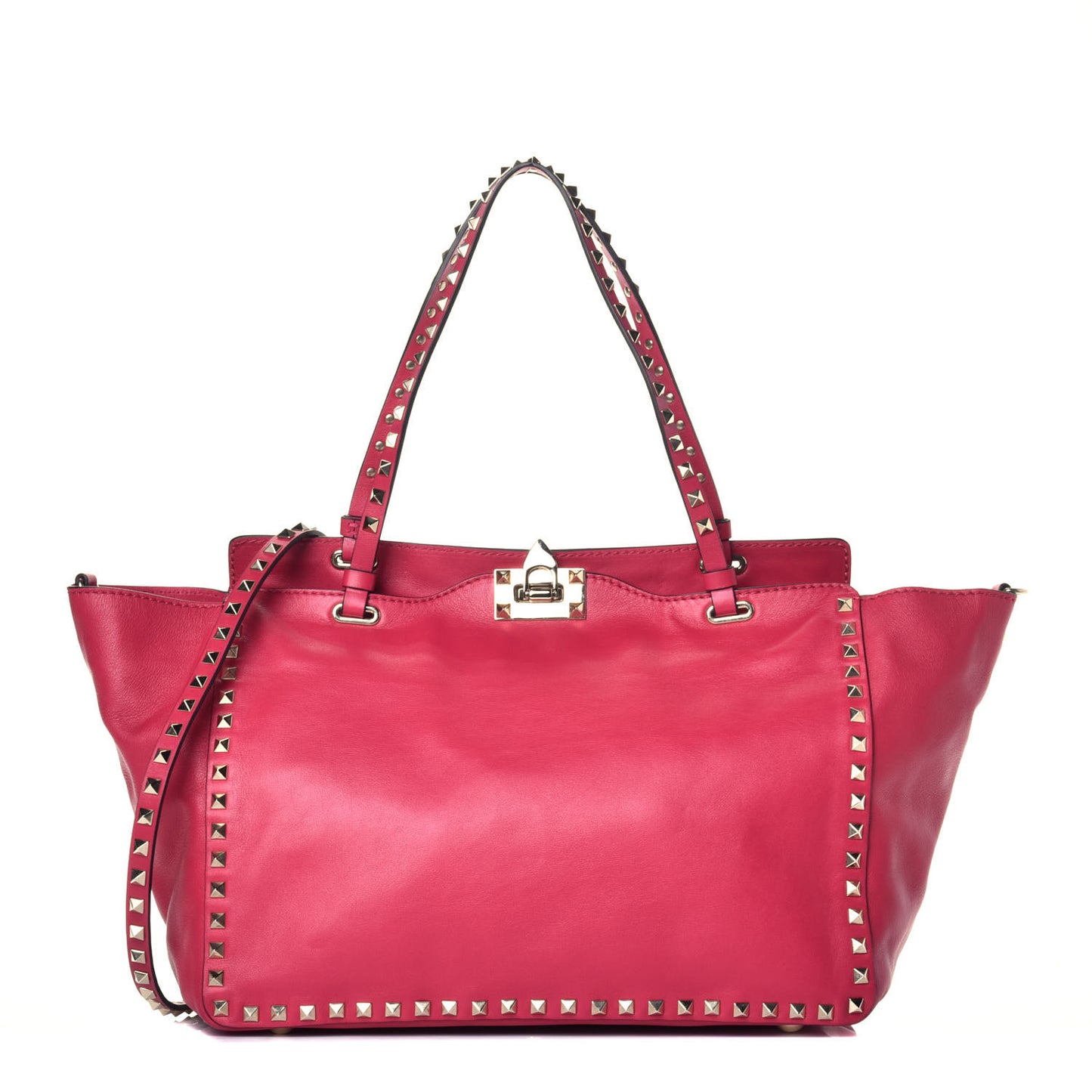 Vitello Medium Rockstud Tote Cyclamin