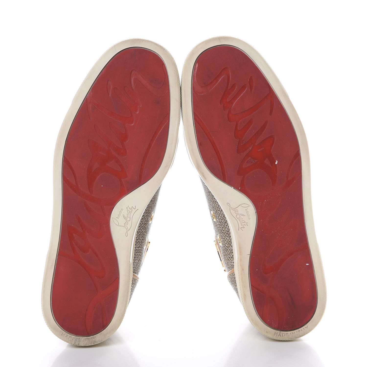 Christian Louboutin Glitter Rantus Orlato Sneakers 36.5 Gold Beige 5 of 10